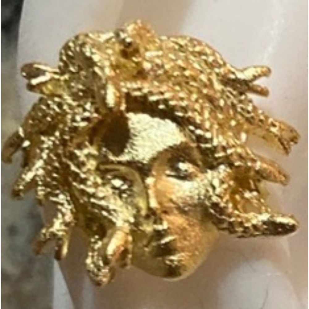 🐍🌕🎁Gold Medusa Stud Earring